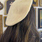 WOOL BLEND BASIC BERET - CREAM