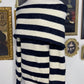 CATHERINE OFF SHOULDER STRIPED SWEATER