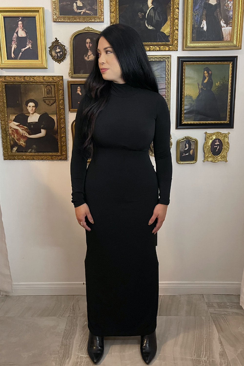 FAITH TURTLENECK MAXI DRESS