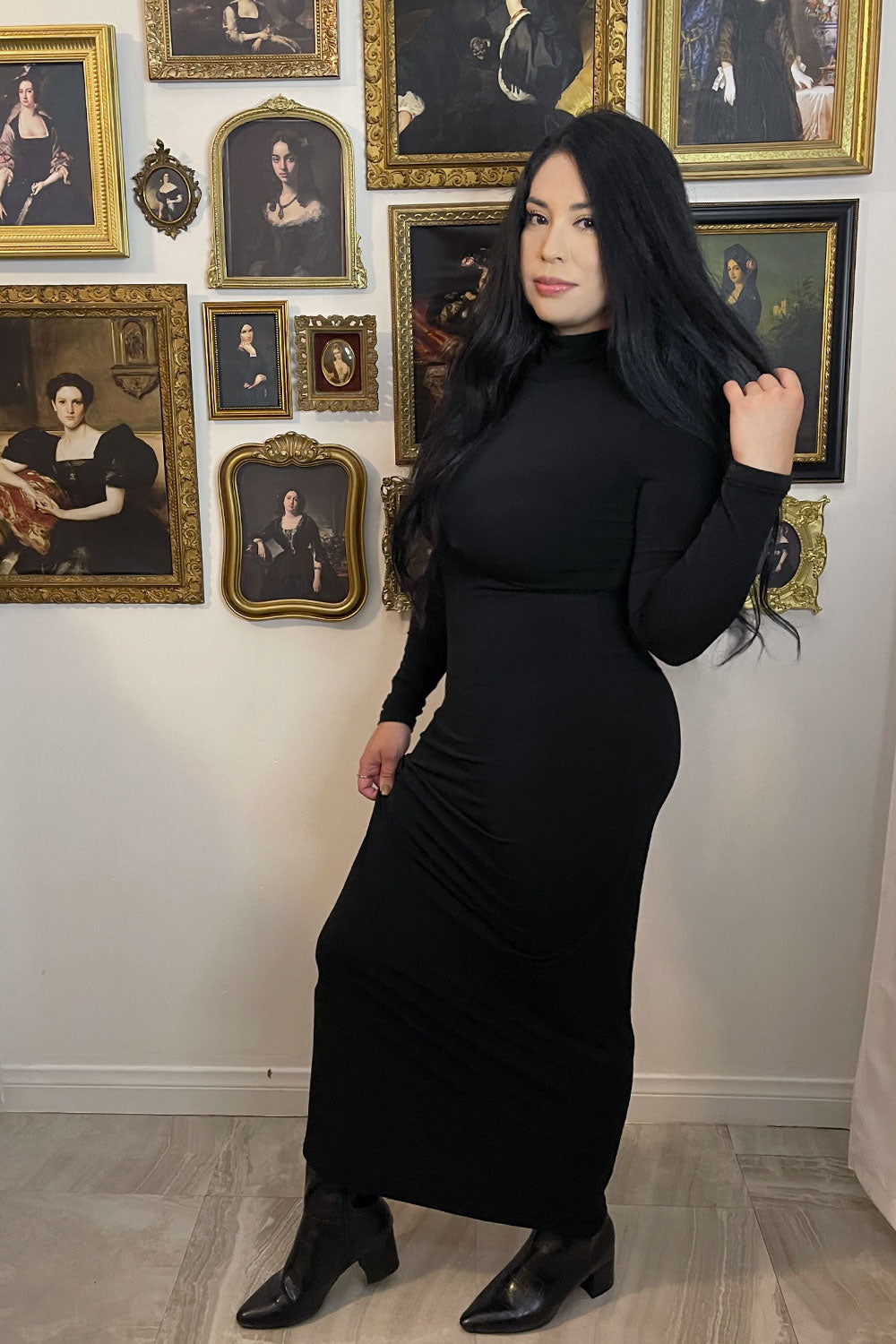 FAITH TURTLENECK MAXI DRESS