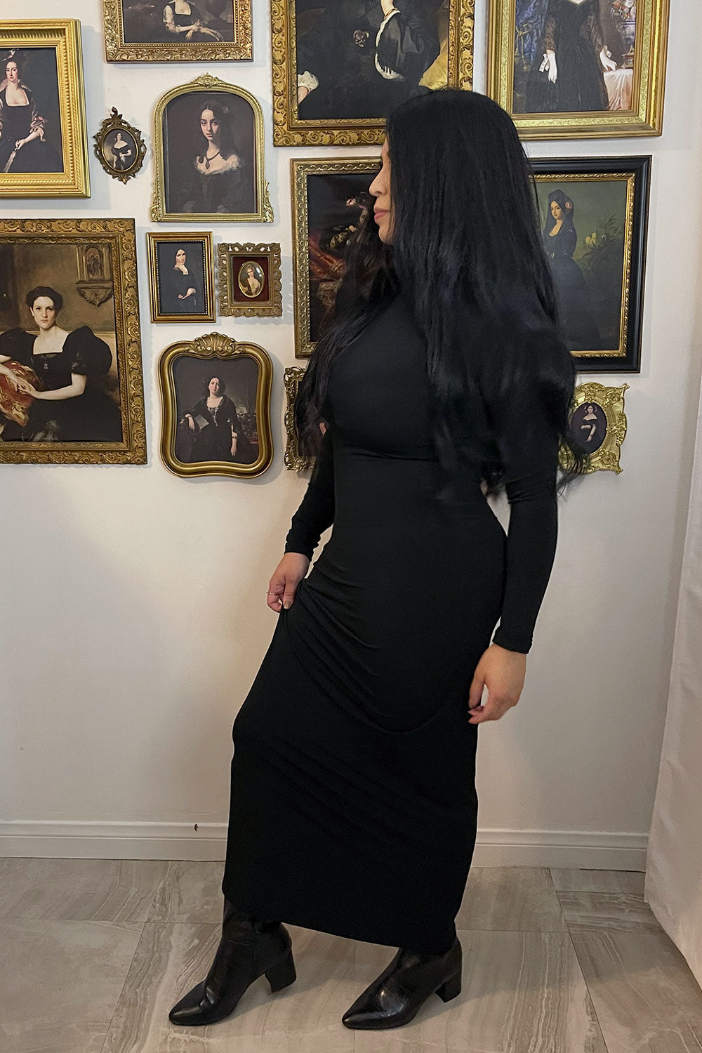 FAITH TURTLENECK MAXI DRESS