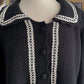 HEATHER CONTRAST STITCH CARDIGAN SWEATER