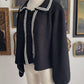 HEATHER CONTRAST STITCH CARDIGAN SWEATER