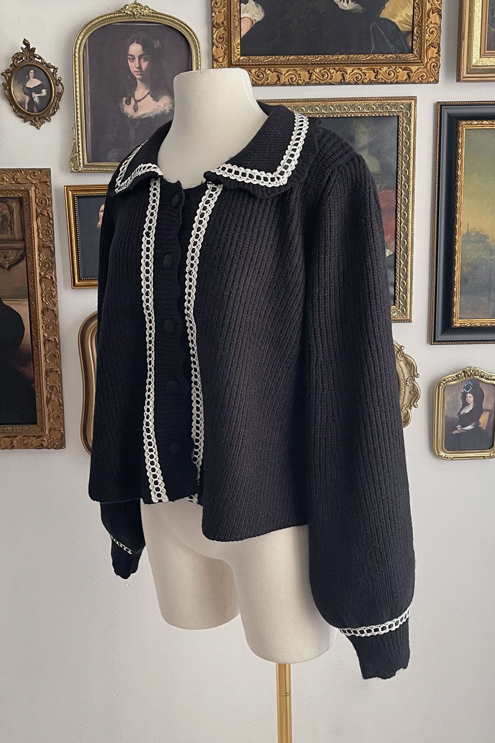 HEATHER CONTRAST STITCH CARDIGAN SWEATER