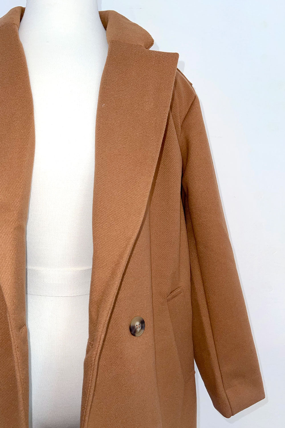 Tan peacoat hot sale