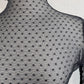 STEPHANIE POLKA DOT MESH TOP